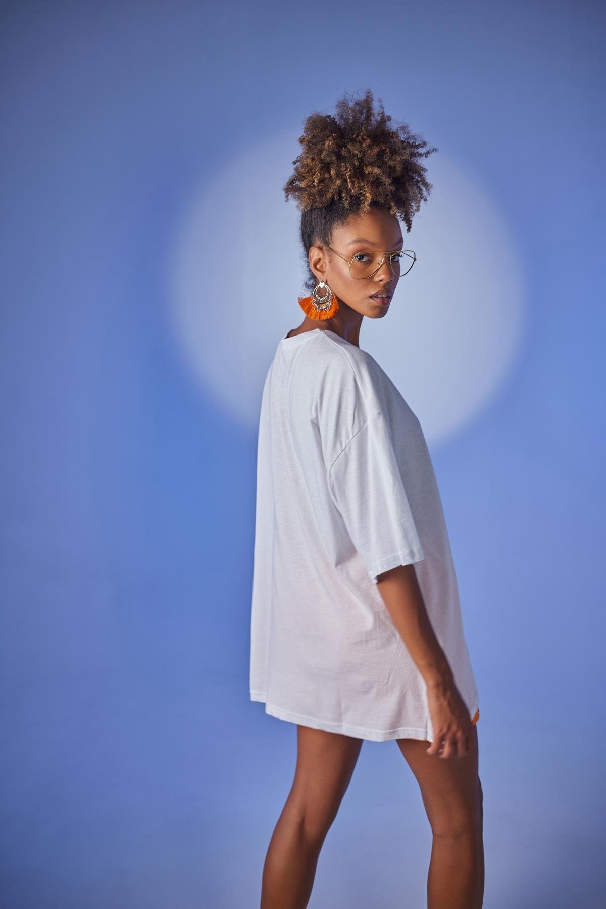 Oversized T-Krekls -  Drama prints