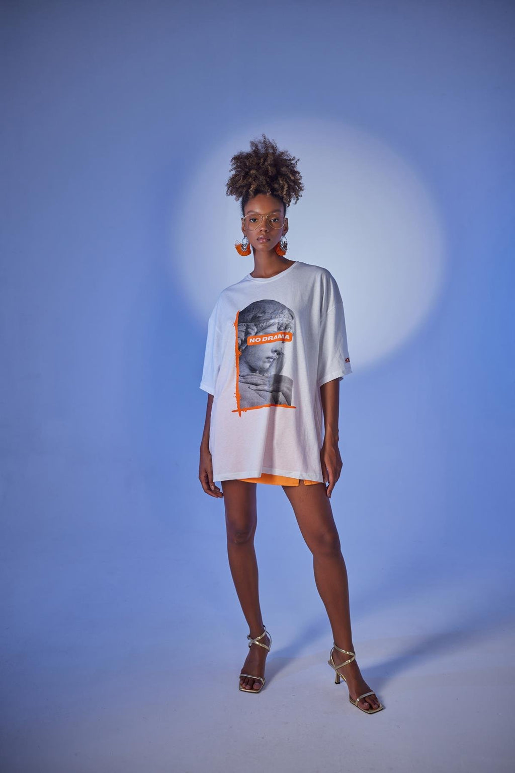 Oversized T-Krekls -  Drama prints